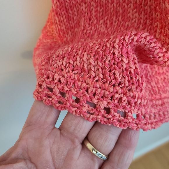 Sigrid Olsen Sport Pink Coral Mix Knitted Sleeveless Tank Womens L NWT - Picture 6 of 12